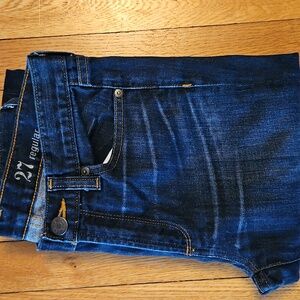 J.Crew Midrise Toothpick Jeans - Dark Blue